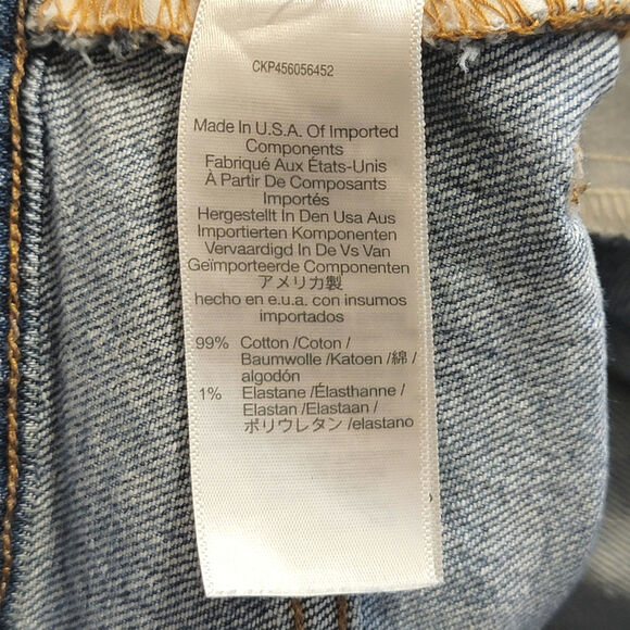 Madewell The Perfect Vintage Jean High Rise Raw Hem Crop Ankle Blue Denim 24 - Picture 13 of 15